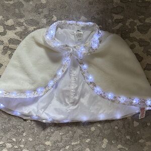 Disney Elegant White Kids Cape with Gold Accents